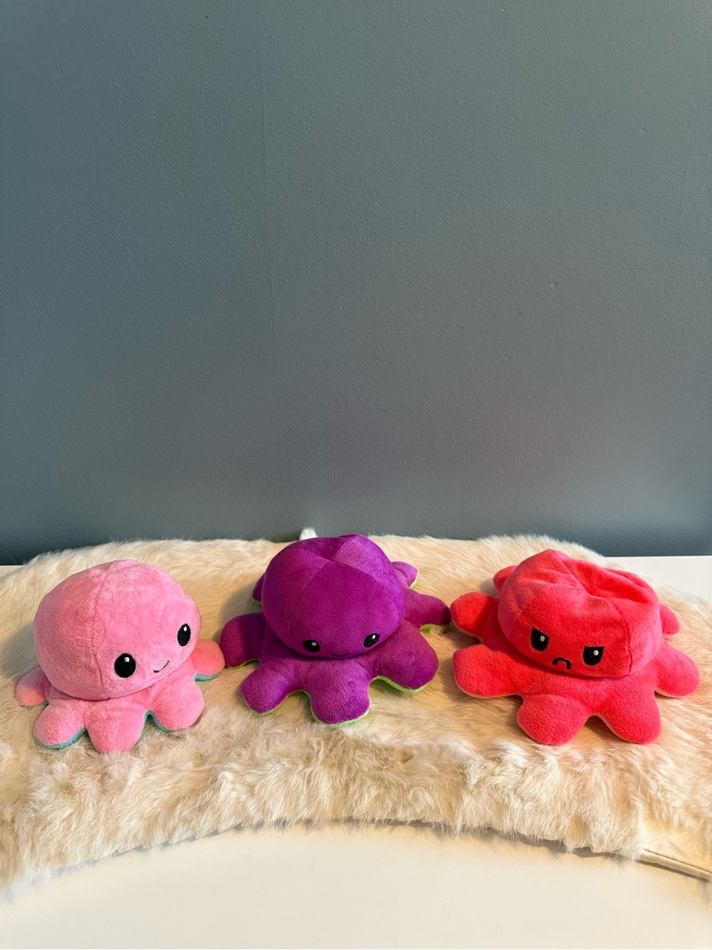 TeeTurtle Reversible Mood Octopus Plushie Toy